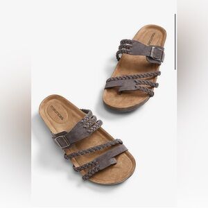 Maurices. Gray Textured Sandals